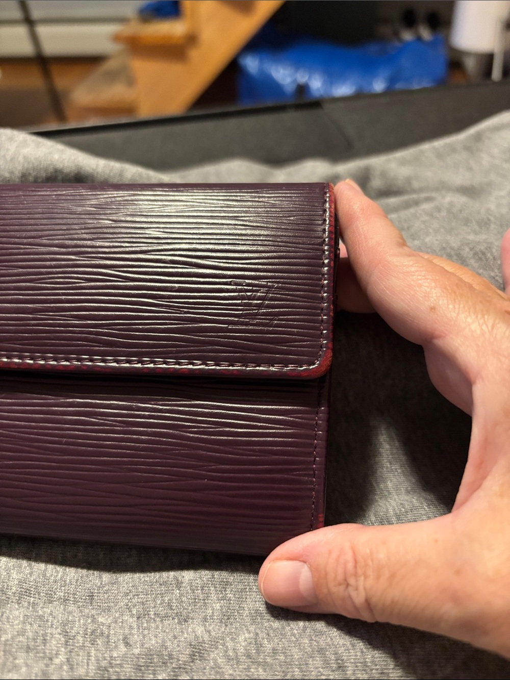 Louis Vuitton Epi Plum Textured Leather Wallet - Picture 3 of 12